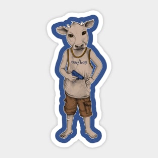 Cow / Boy Sticker